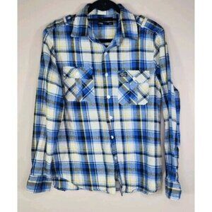 Ecko Unltd Button Down Plaid Cotton Men Shirt Size M